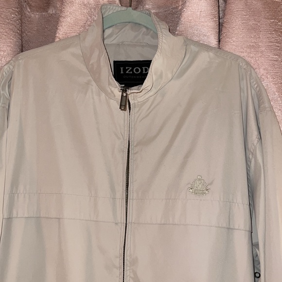 Izod Size XL Zipup Cream Jacket - Picture 2 of 14